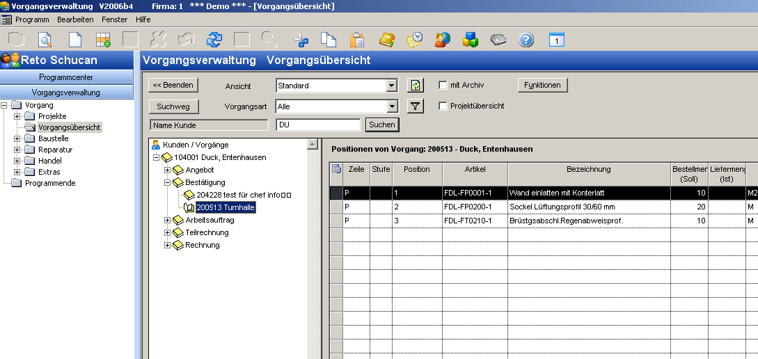 vorgangs�bersicht